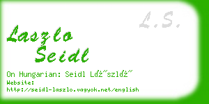 laszlo seidl business card